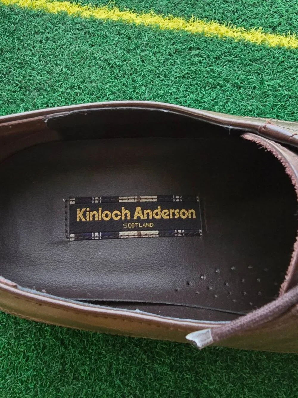 Kinloch Anderson Brown Leather Wingtip Brogue Derby Dress Shoes Men’s Sz 260